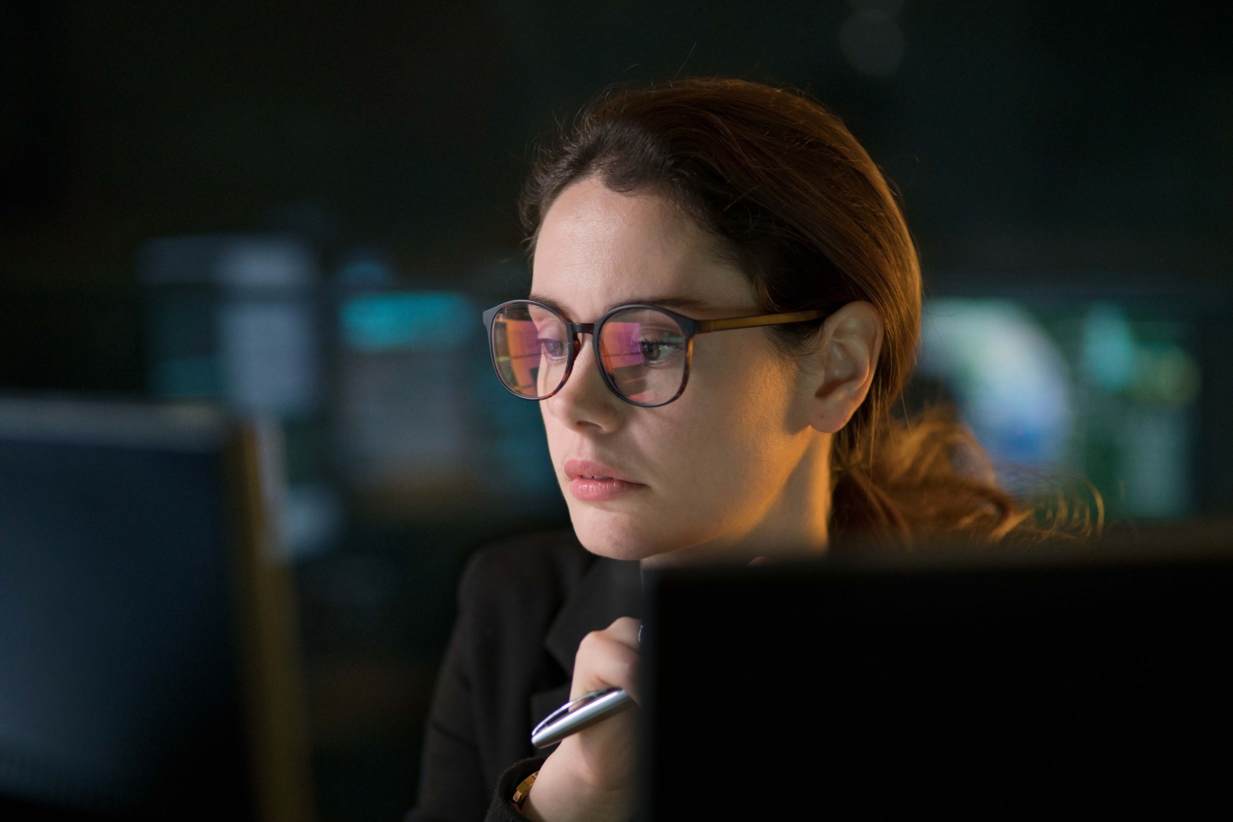 Person looking at computer